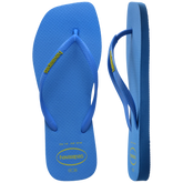 Women's Slim Square Logo Pop Up Flip Flops