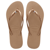 Women's Slim Crystal Flip Flops