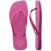 Women's Slim Square Logo Pop Up Flip Flops