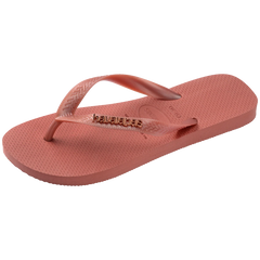 Women's Top Logo Metallic Flip Flops