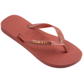 Women's Top Logo Metallic Flip Flops